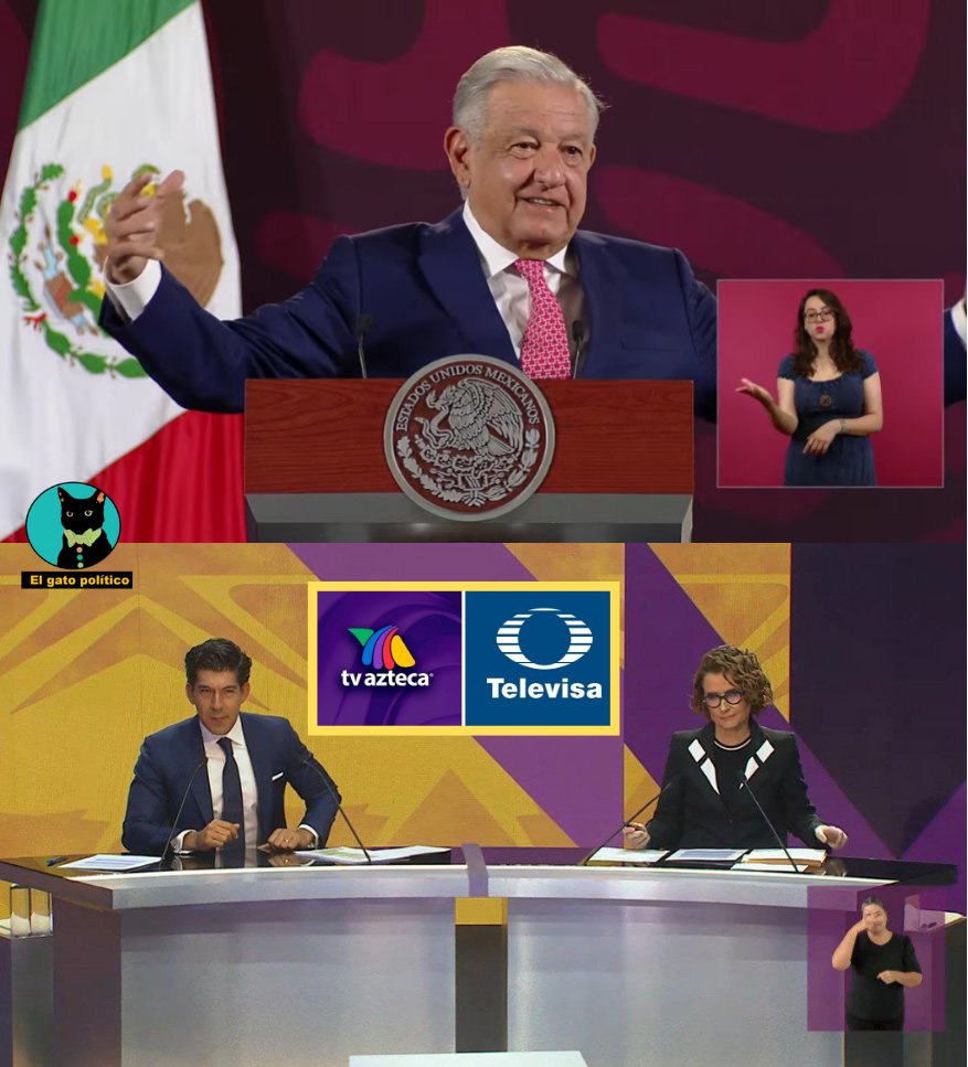 🔴🔴Tómenla
AMLO no se calla nada sobre el debate Presidencial y los acusa de usar toda la línea de Televisa y TV Azteca en las preguntas. También le dice sus verdades a Denise Maerker por su lamentable papel:

 "Toda la narrativa del debate fue eso, no reconocer absolutamente