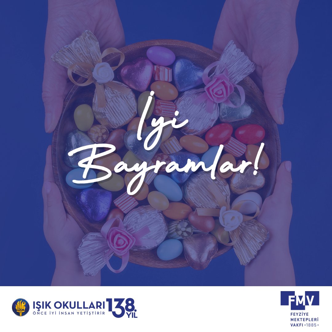 Sevdiklerinizle bir arada olmanın keyfine vardığınız bir bayram diliyoruz. Bayramınız kutlu olsun. 🍬 #iyibayramlar #bayramkutlama #bayram #FMVIşık #fmvışıkokulları #ışıkokulları #önceiyiinsanyetiştirir #eğitimde138yıl