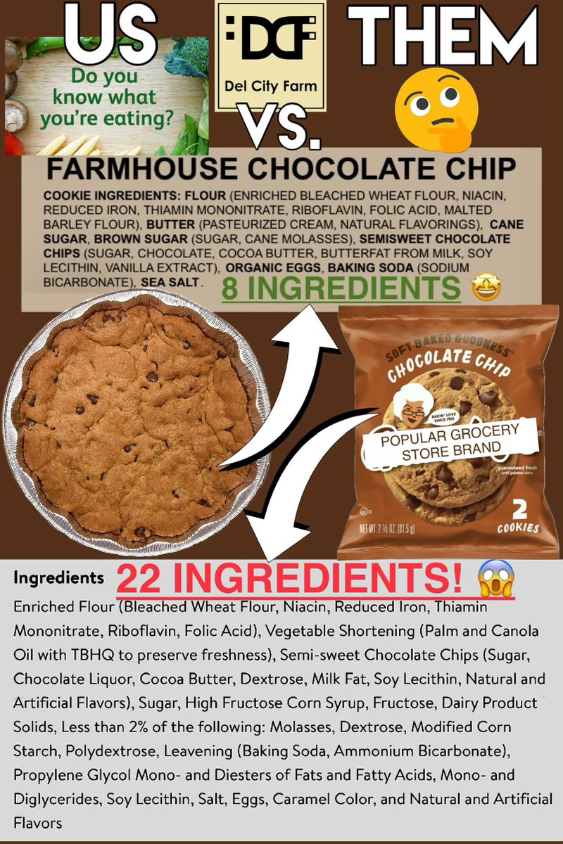 I thought today was a grand day ☺️ for another what’s-in-your-food compare and contrast post. 🍪🤔⚗️🧪🤨

#knowyourbaker #ingredientsmatter #knowyourfood #simpleingredients #cleaningredients #natural #organic #spring #march #baker #bakery #smallbusiness #local #vegetarian