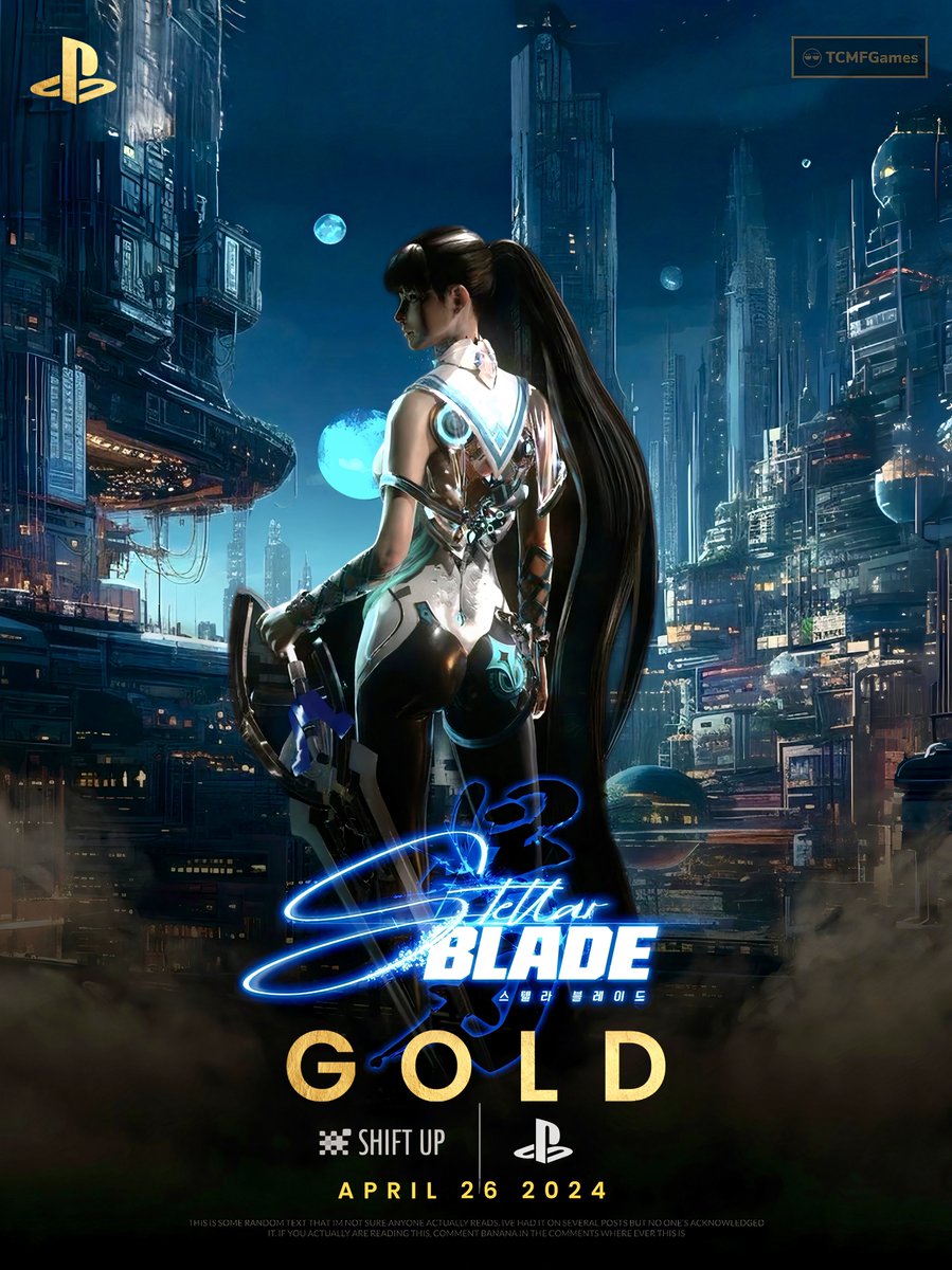 TCMF2's tweet image. Stellar Blade PS5 has gone gold 👀🔥🔥🔥 
⠀ ⠀ ⠀ ⠀ ⠀ ⠀ ⠀ ⠀ ⠀ ⠀  ⠀ ⠀ ⠀ ⠀ ⠀ ⠀ ⠀ ⠀ ⠀ ⠀  
Shift Up has announced the PS5 Exclusive is complete 
⠀ ⠀ ⠀ ⠀ ⠀ ⠀ ⠀ ⠀ ⠀ ⠀  ⠀ ⠀ ⠀ ⠀ ⠀ ⠀ ⠀ ⠀ ⠀ ⠀  
The game launches on PS5 later this month on April 26

-…