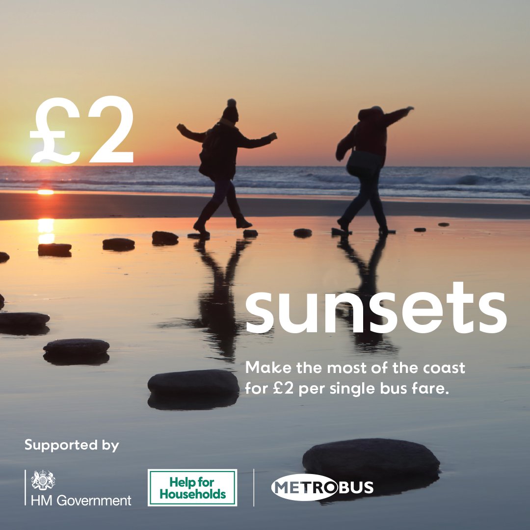 Head somewhere nice with your friends onboard Metrobus for just £2 a single journey! Simple, cheap and easy.