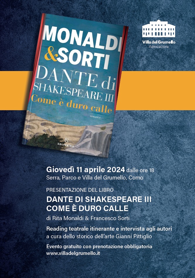 A giovedì pomeriggio, con Monaldi&Sorti e il loro 'Dante di Shakespeare' (Solferino Libri) a Villa del Grumello a Como! 
Io li accompagnerò leggendo, facendo domande e mostrando un po' di iconografia dantesca!

villadelgrumello.it/prenotazioni/d…