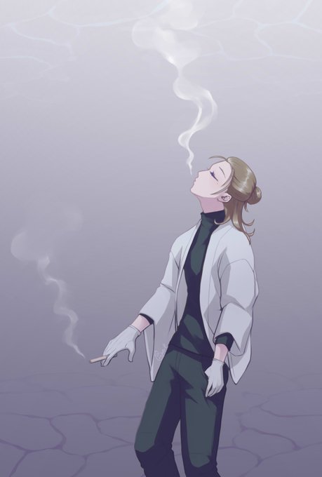 「smoking standing」 illustration images(Latest)