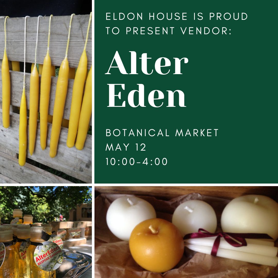 Eldon House is so excited to have some amazing vendors for our Botanical Market!! Sharing a spotlight to Alter Eden! Alter Eden will be bringing honey, plants, candles, essential oils and more! Come and see the market on May 12, open from 10:00-4:00. #Market #LdnOnt #ShopLocal