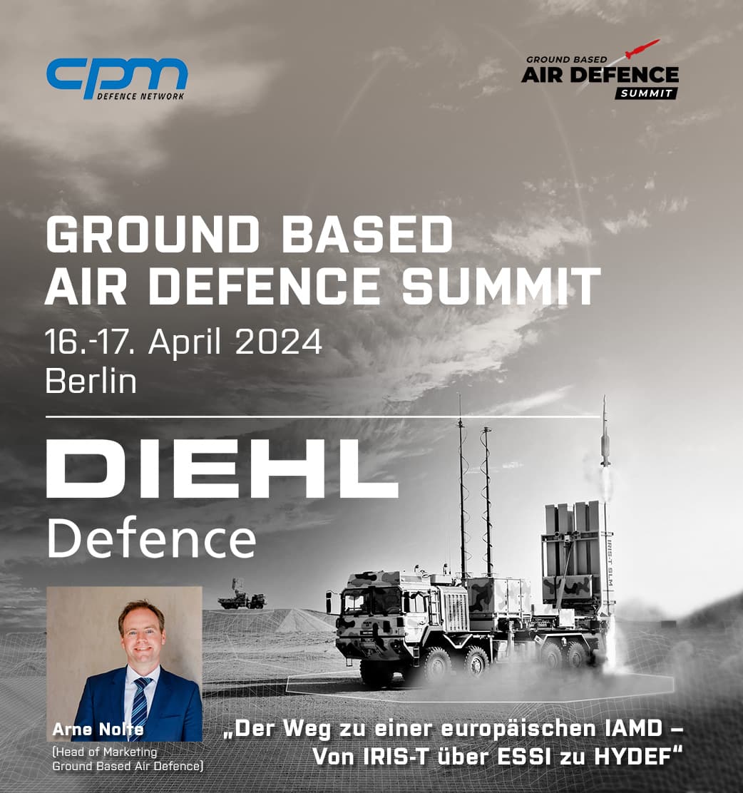 Am 16. und 17. April findet das cpm Ground Based Air Defence Summit in Berlin statt. Als ein führendes Systemhaus für die bodengebundene #Luftverteidigung begleitet #DiehlDefence dieses hochkarätige Event im Vortragsprogramm, als Aussteller und auch als Sponsor.
@cpmDEFENCENTWRK