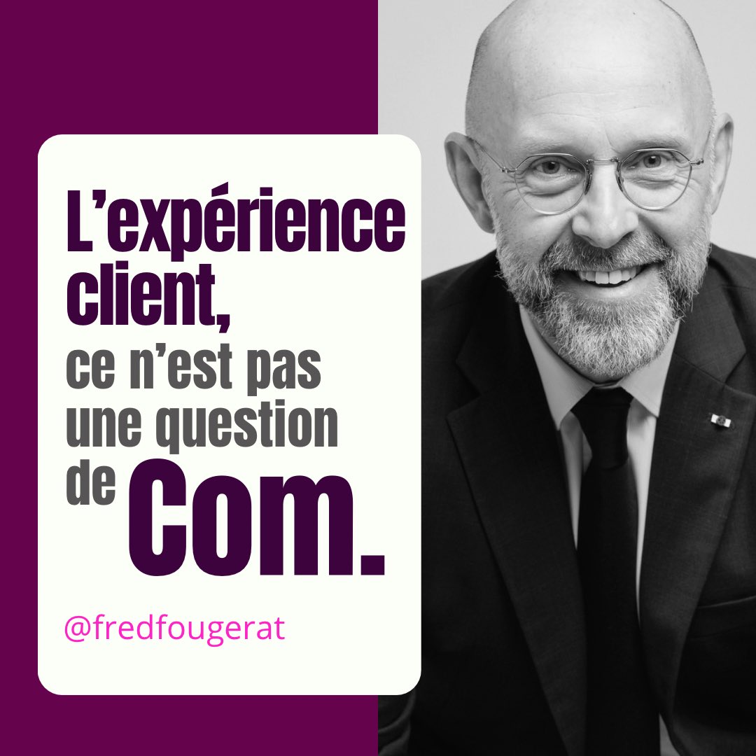 fredfougerat's tweet photo. Imaginer qu’une agence de #communication, même de #ComDeCrise, soit la solution à l’insatisfaction client est une double erreur :
1️⃣ L’expérience client n’est pas un sujet de Com, mais de qualité de service ou de produit.
2️⃣ La Com à pour mission de valoriser et promouvoir un travail, pas de maquiller des faiblesses ou des manquements.

#LaComEstUnMétier