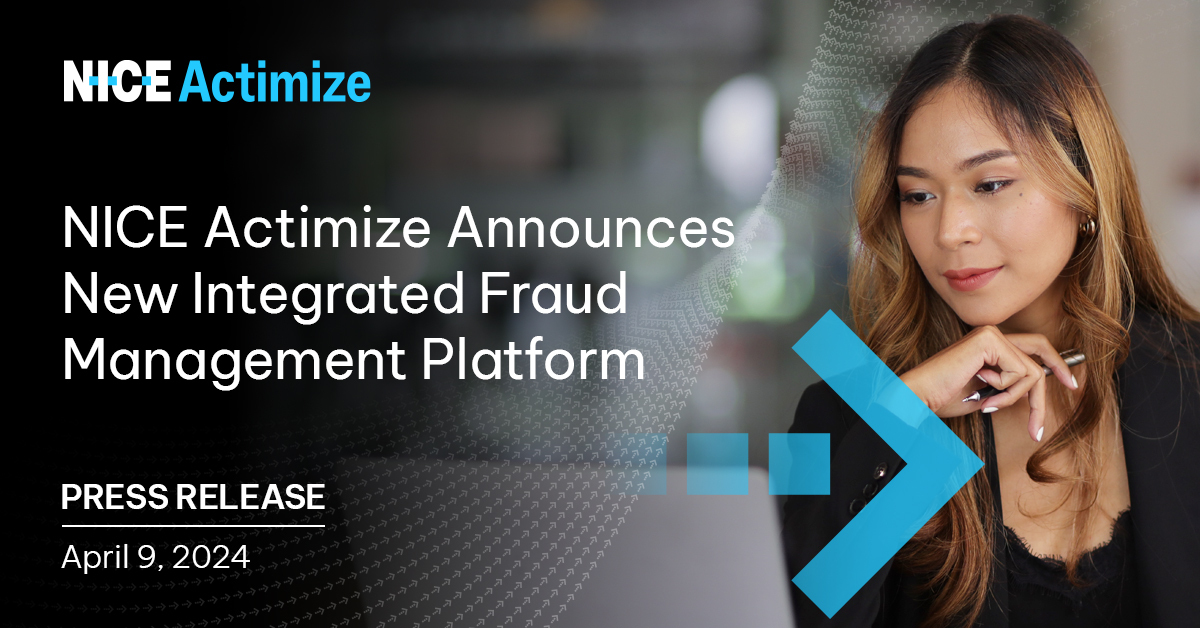 The new release by NICE Actimize leverages advancements in AI capabilities with collective intelligence to introduce unprecedented fraud detection accuracy, agility, and efficiency. Find out more: okt.to/FBbyC1 #FinTech #ArtificialIntelligence #FraudPrevention