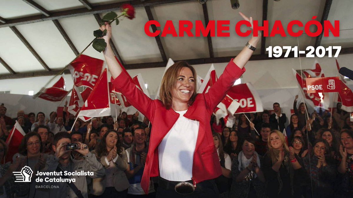 🌹Els socialistes sempre tindrem el record de Carme Chacón. Gràcies per lluitar perquè Espanya fos un país més igualitari i just.