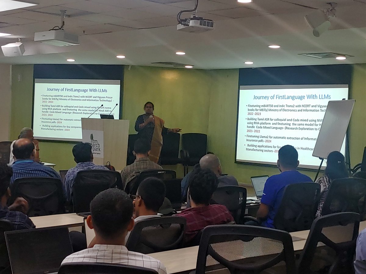Happy to have shared our experiences of building LLM applications and the challenges involved from a startup perspective  at <a href="/iitm_respark/">IIT Madras Research Park</a> today . Thanks to #Meenakshi Murali sir for this opportunity!

#GenAI #LLM