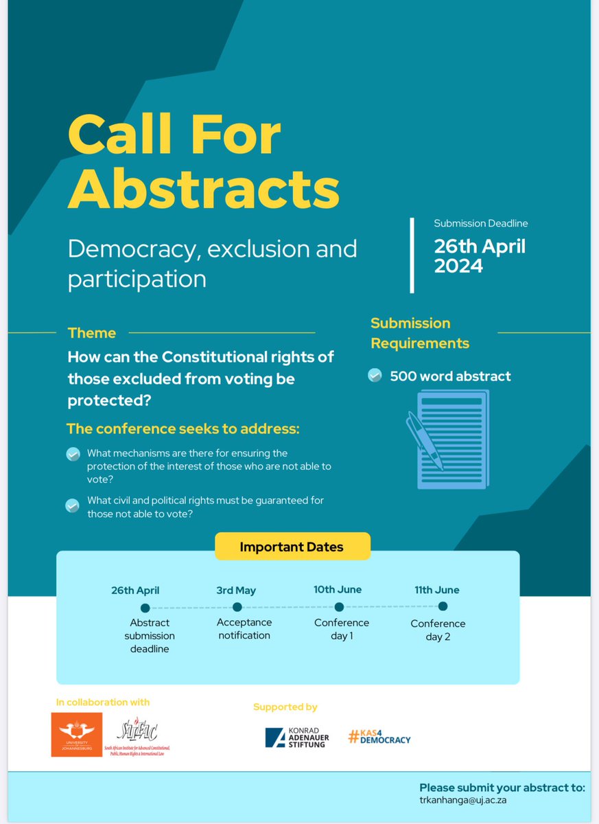 LAST CALL FOR ABSTRACTS 📣📣📣 The deadline for abstract submissions has been moved to 26 April 2024!