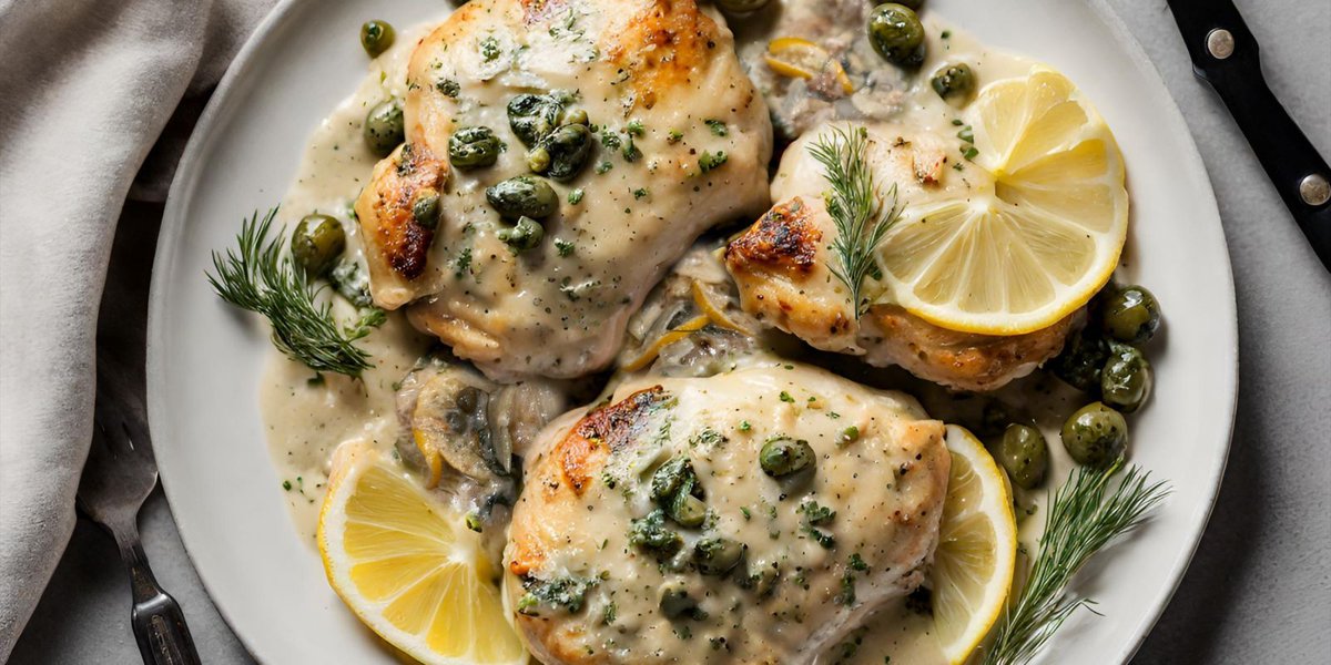 This dish is so easy and yummy and perfect for any weeknight. I use chicken thighs and fresh Meyer lemons. They make all the difference. If you make this, send me your pictures and tag me so I can see yours! bit.ly/4aKVsFE