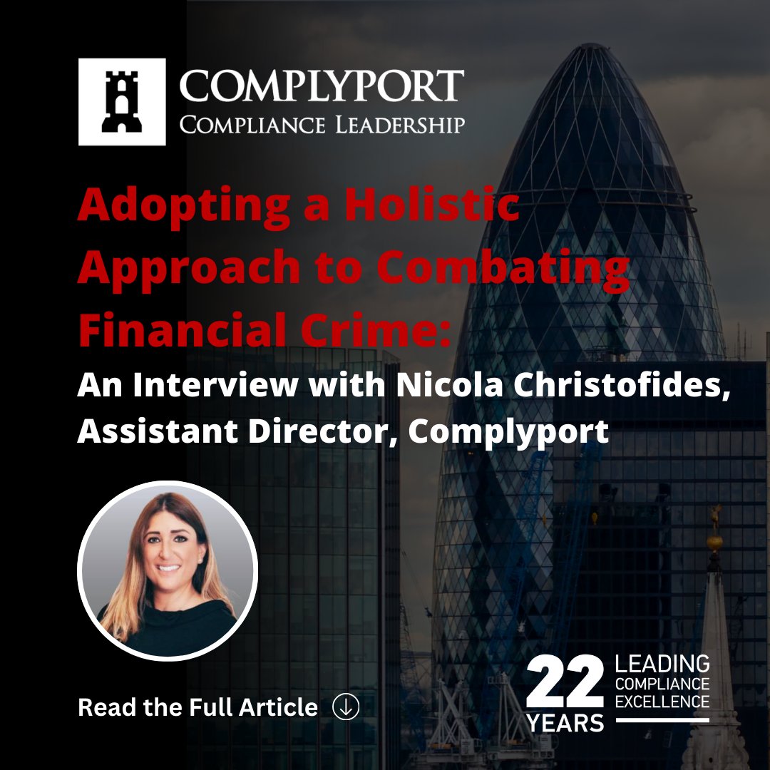 🛡 Nicola Christofides @Complyport shares insights on combating #FinancialCrime in The Compliance Digest by @AGRCOrg. Tips on tackling #fraud, #MoneyLaundering, #CyberCrimes & leveraging tech advancements: thecompliancedigest.com/2024/04/05/ado…
How Complyport can help: social.complyport.com/TW-FinancialCr…