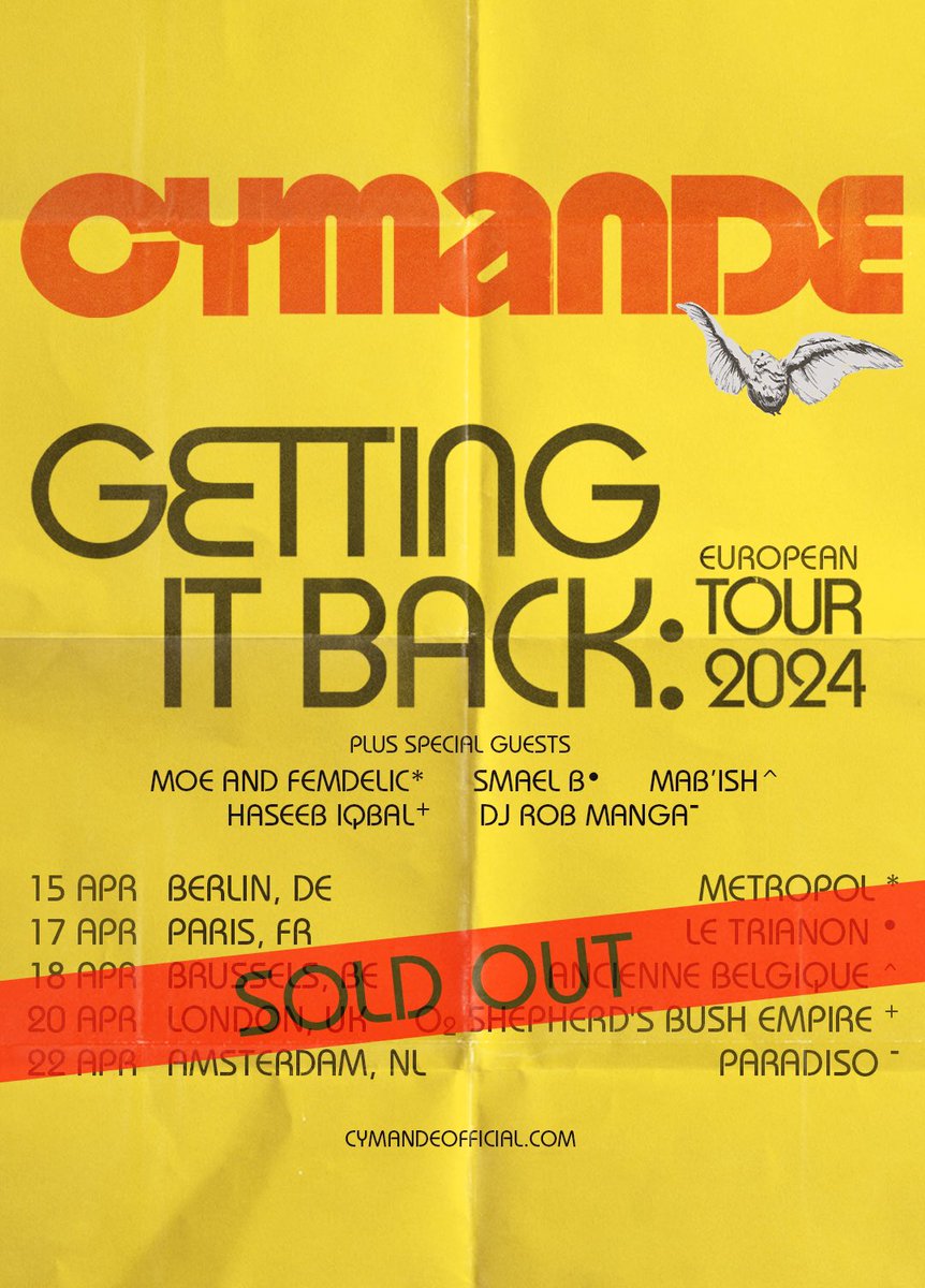 Thank you all for your support! Our spring tour is completely sold out! #GettingItBack #Cymande