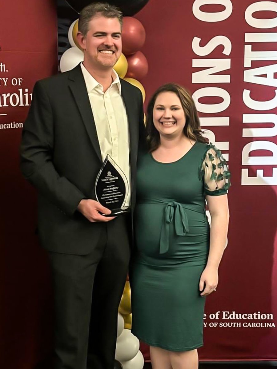 Congratulations to Stephanie Johnson of H.B. Rhame Elementary School and Adam Rafferty of @DreherHigh on being named @UofSCEducation's 2024 Champions of Education. Read more: richlandone.org/site/default.a… #TeamOne #OneTeam