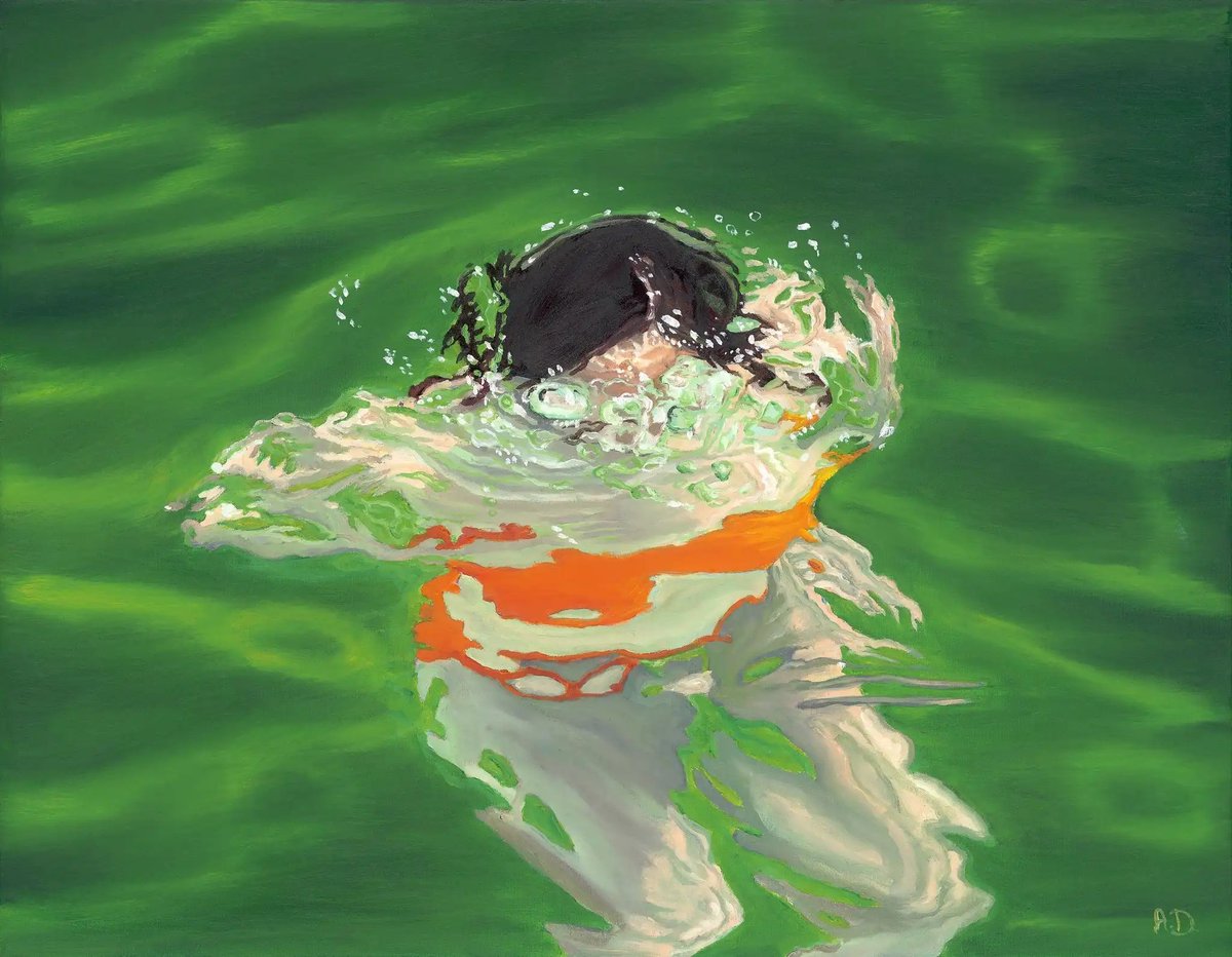 A swim a day. AMY DEVLIN Emerge 1 wychwoodart.com/art/amy-devlin… @WychwoodArt