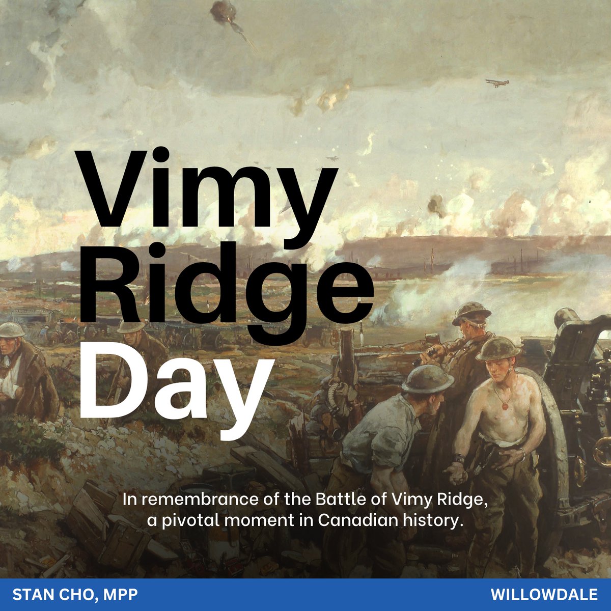 Today, we pay tribute to the brave Canadian soldiers who fought, died, and triumphed at #VimyRidge, a defining moment in our nation's history. Their courage and sacrifice embody the true spirit of Canada. #LestWeForget