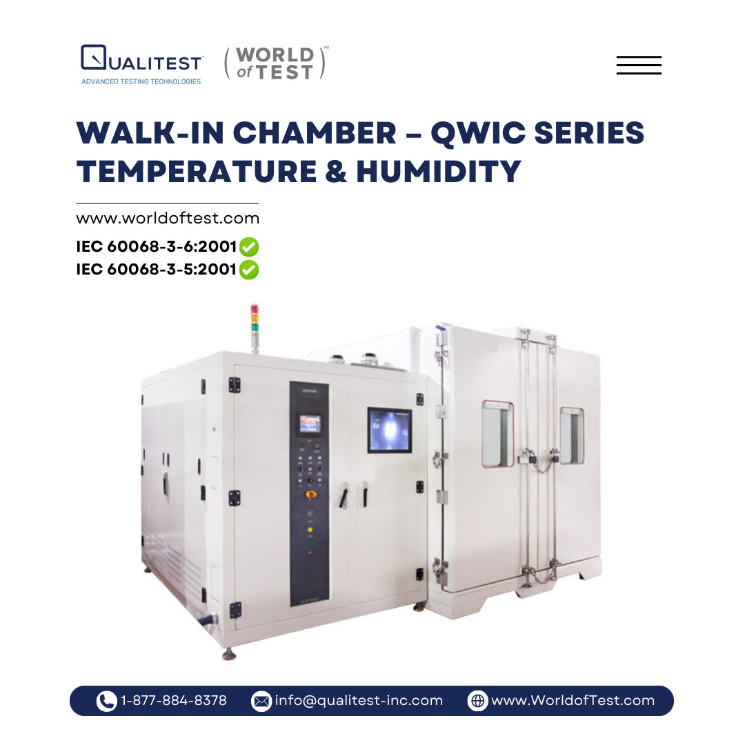 Qualitestinc's tweet photo. Walk-In Chambers: Creating Real-World Controlled Environments For Testing
____
Read more in the article: https://t.co/LfXLhDUTon
Learn more about the product: https://t.co/A1iPJxCAWa
#WalkinChambers #EnvironmentalTesting #TemperatureHumidity #QualitestNorthAmerica https://t.co/14CB7g6iNj