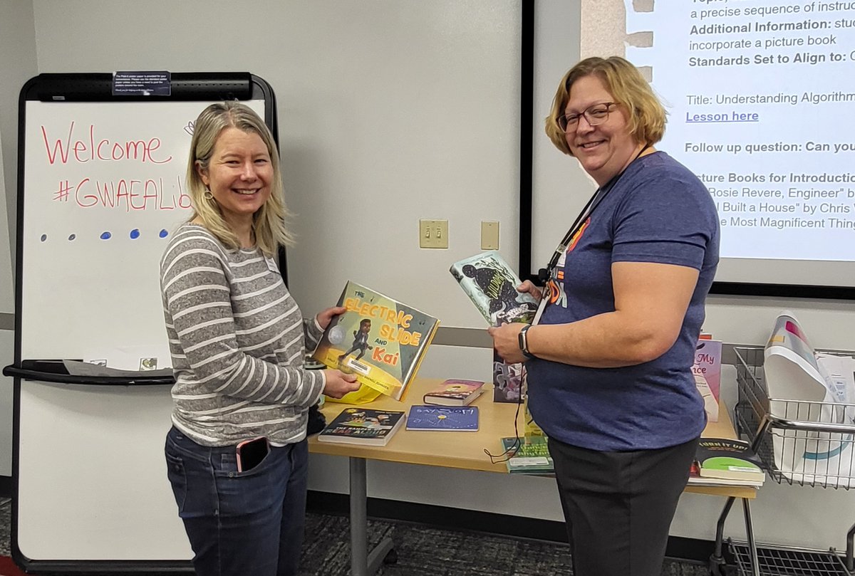 Yesterday, area #teacherlibrarians gathered for learning centered around developing library collections as well as building library programs to help prepare students for the future. Digital Learning team members shared about the use of AI in planning for instruction. . #IAedChat