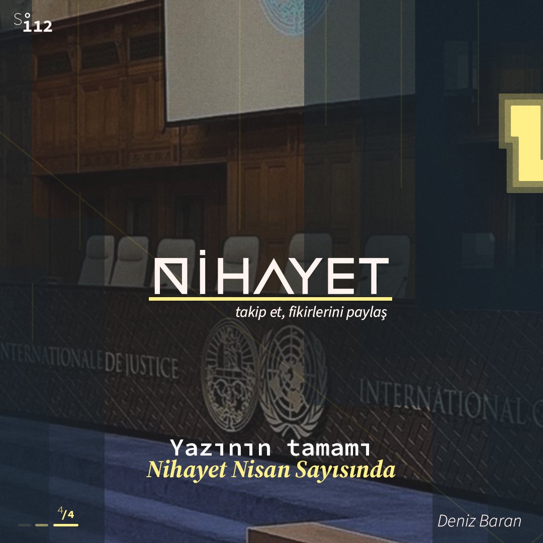 2023’ün Aralık ayından beri Hollanda’nın Lahey şehri belki de daha önce hiç olmadığı kadar gündemimizde 📌 Deniz Baran Yazdı 'Lahey’de Ne Oluyor?' Yazının tamamı Nihayet Nisan Sayısında 🙌