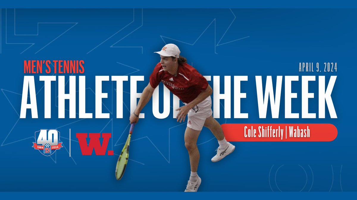 .@NCAC Men’s Tennis Athlete of the Week: Cole Shifferly of @wabashtennis #NCACPride | #NCACFamily | #ncacmten 📰 tinyurl.com/mrxpneay