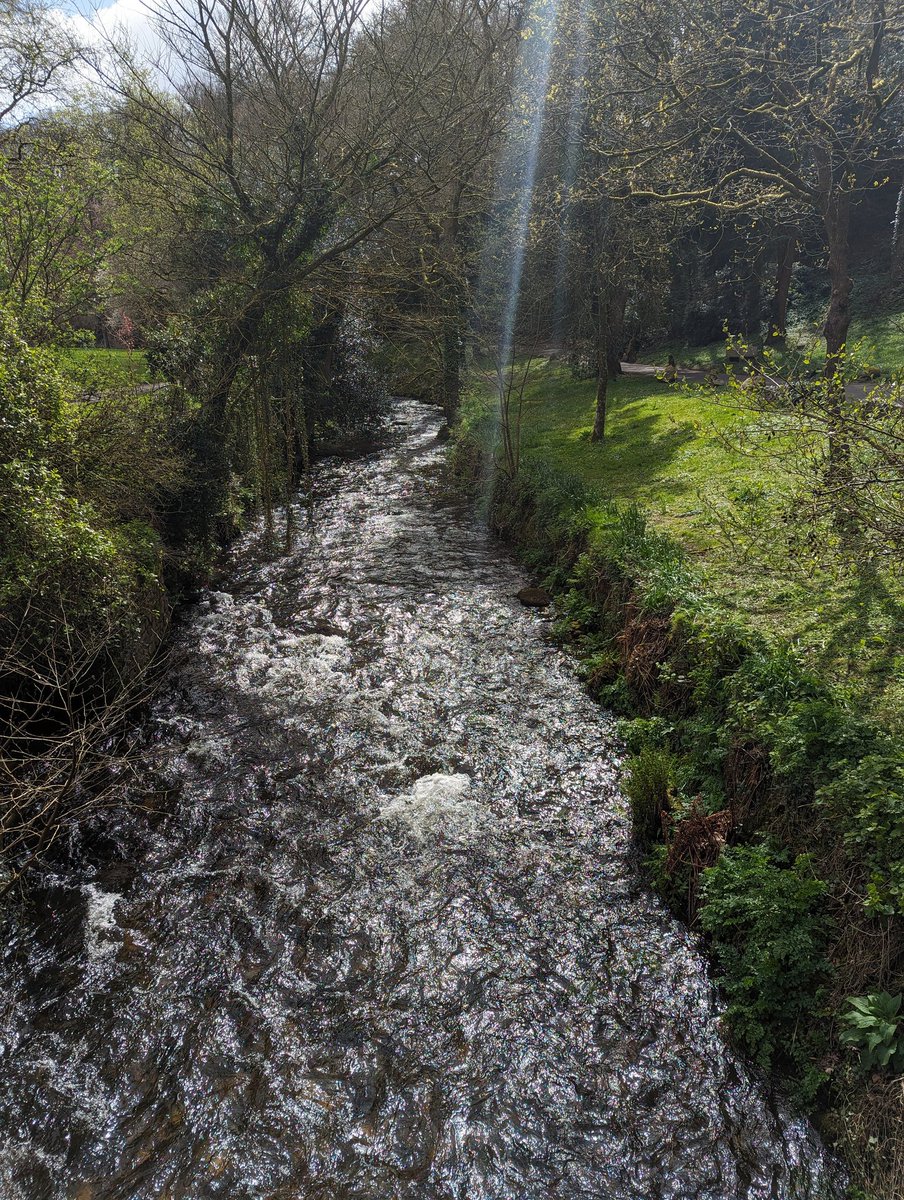 GroundwaterMike's tweet photo. Sun shining on the East Okement #River, reaching Okehampton after starting its journey on the #granite of Dartmoor. This #GeolyHoliday coming to an end...... https://t.co/RciXGlCm0H