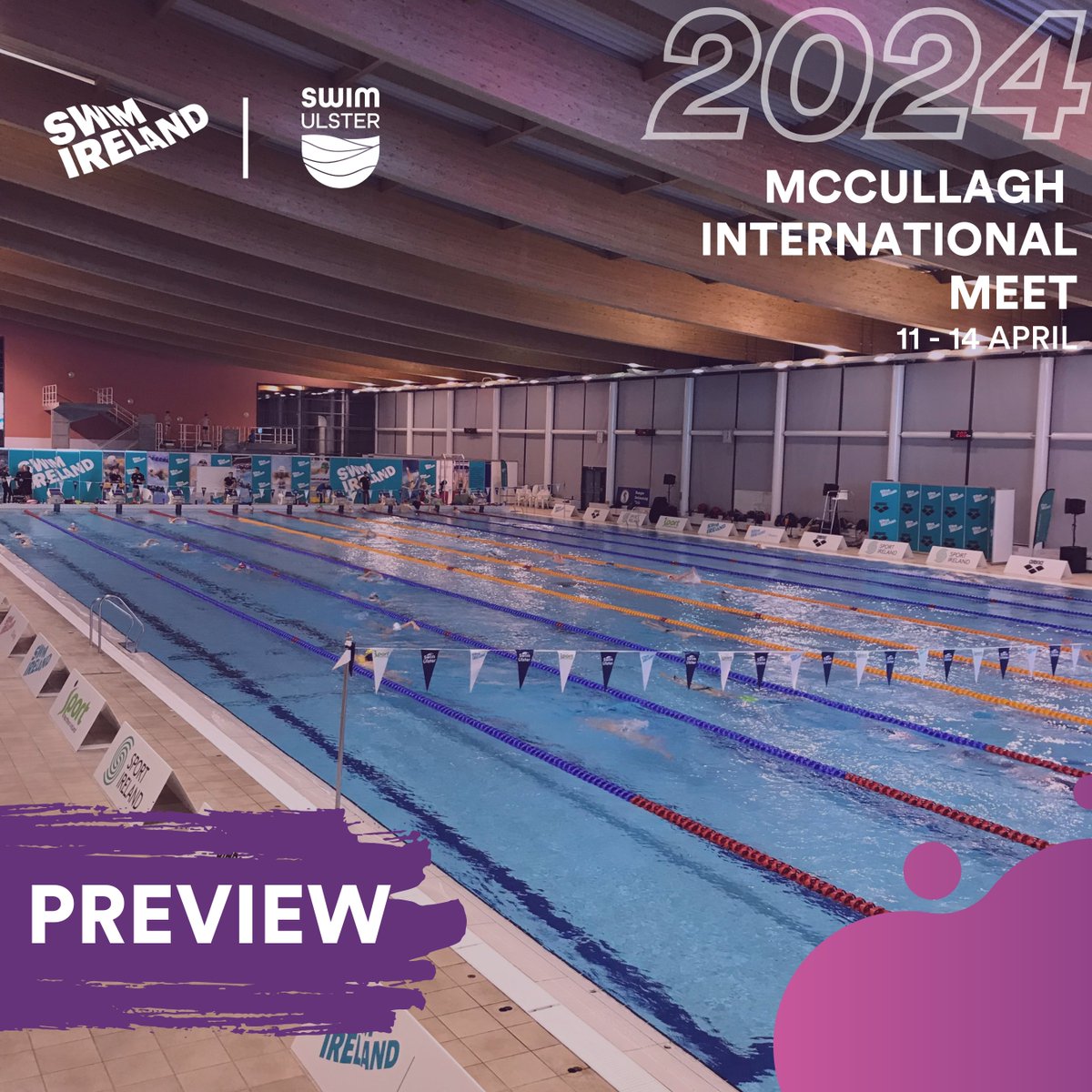 swimireland's tweet photo. 𝟮𝟬𝟮𝟰 𝗠𝗰𝗖𝘂𝗹𝗹𝗮𝗴𝗵 𝗜𝗻𝘁𝗲𝗿𝗻𝗮𝘁𝗶𝗼𝗻𝗮𝗹 | 𝗣𝗿𝗲𝘃𝗶𝗲𝘄

Swim Ireland and Swim Ulster will welcome over 500 swimmers from 62 clubs to the Bangor Aurora for four days of exciting racing!

📅 11-14 April
📌 Bangor, Northern Ireland

Full Preview ⤵️

https://t.co/tf8l0pDly4