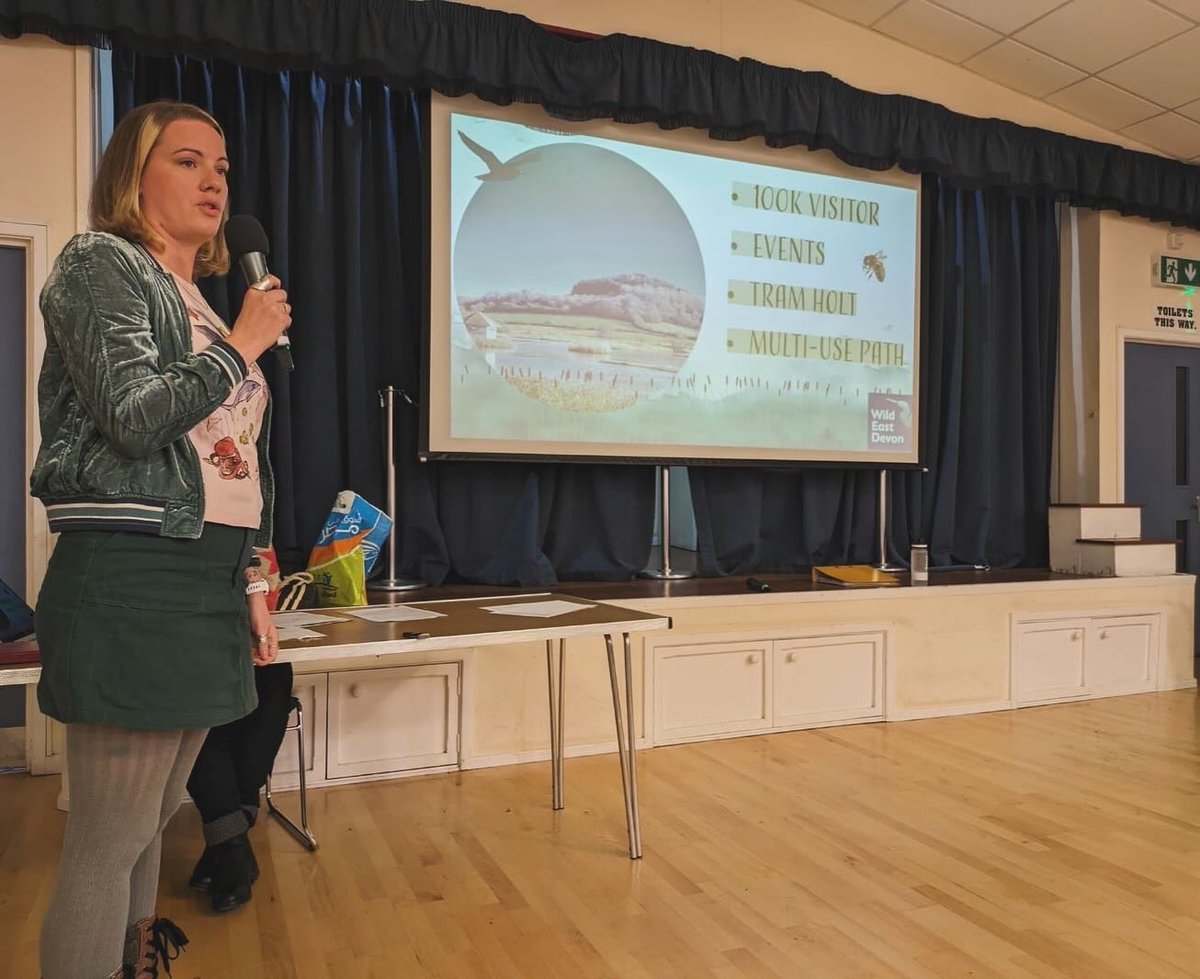 Our Countryside Assistant Fiona was welcomed by the Colyford Parish Council to talk about our successes at Seaton Wetlands. It is important for the our team to get involved with the local communities to share our news. Thank you to the Colyford Parish Council for having us! 🦋