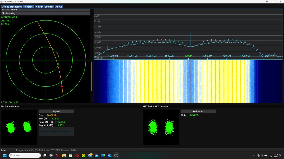 ja6_uar's tweet image. Meteor M2-4 HRPT via #satdump