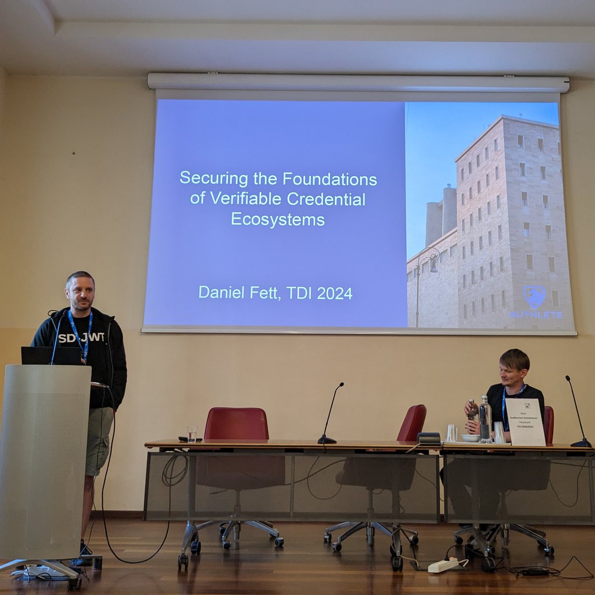Intl. Workshop on Trends in Digital Identity (TDI) (@tdisecworkshop) on Twitter photo Daniel Fett's presentation, "Securing the Foundations of Verifiable Credential Ecosystems", addresses the promising adoption of verifiable credentials and the crucial need to address the related security and privacy challenges. 💻🔒
#VerifiableCredentials #TDI2024 <a href="/dfett42/">Daniel Fett</a> Daniel Fett's presentation, "Securing the Foundations of Verifiable Credential Ecosystems", addresses the promising adoption of verifiable credentials and the crucial need to address the related security and privacy challenges. 💻🔒
#VerifiableCredentials #TDI2024 <a href="/dfett42/">Daniel Fett</a>