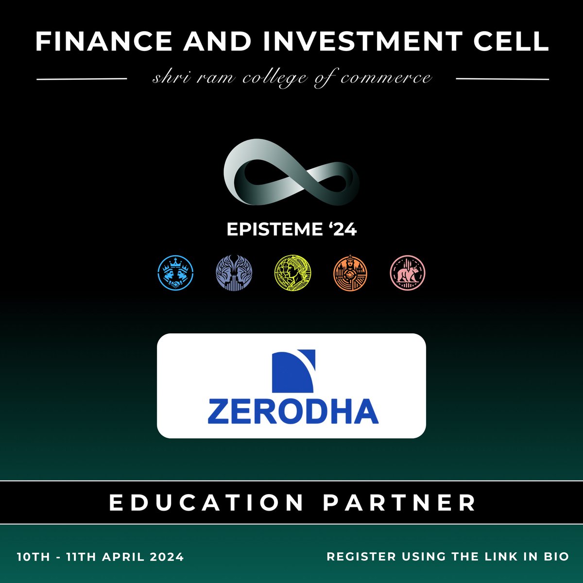 fic_srcc's tweet photo. FIC, SRCC is proud to announce Zerodha is its Education Partner, Episteme’24. 

We are thankful to the esteemed organisation for its invaluable support. https://t.co/C2iag6v0EP