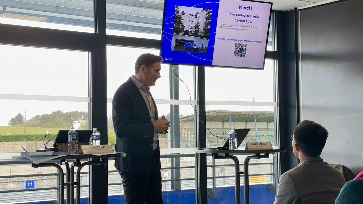 [🔌🚘 e-Day] Seconde intervention d'<a href="/Enedis/">Enedis</a>, par <a href="/LaurentStien/">STIEN Laurent</a>, Chef de projet au Pôle Mobilité Électrique, pour un focus sur la recharge des véhicules en habitat collectif.
#MobilitéÉlectrique #TransitionÉnergétique ⚡️