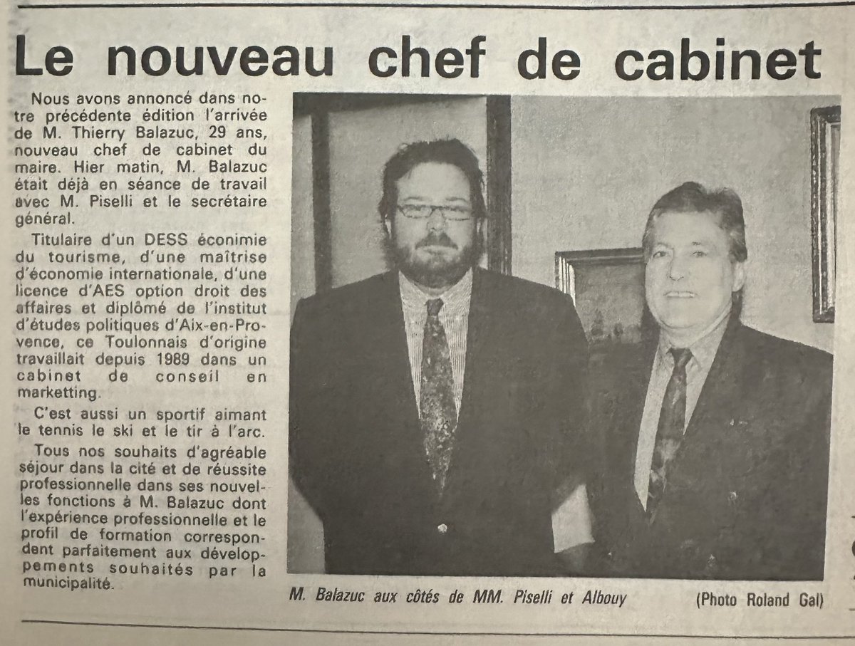 Balazuc (@balazuc2) on Twitter photo Petite séquence nostalgie 😉
Il y a 32 ans à la Mairie de Draguignan avec Max Piselli maire et vc pdt du Conseil Général.
De bons souvenirs 🙂👍
Var matin du 3/4/1992 Petite séquence nostalgie 😉
Il y a 32 ans à la Mairie de Draguignan avec Max Piselli maire et vc pdt du Conseil Général.
De bons souvenirs 🙂👍
Var matin du 3/4/1992