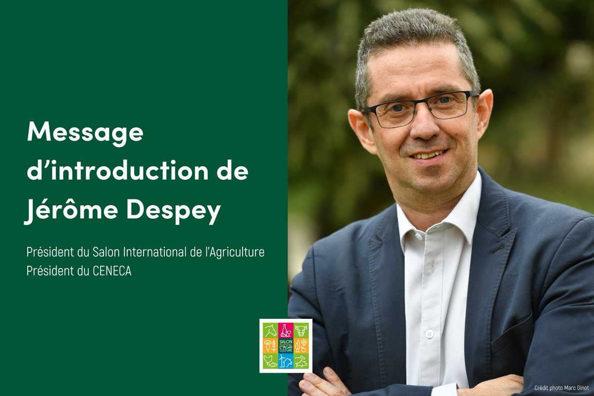 🌾🚜✨ Un nouveau chapitre s'ouvre au Salon International de l'Agriculture ! Découvrez le message d'introduction de Jérôme Despey, nouveau président du CENECA et du Salon International de l'Agriculture 👇linkedin.com/feed/update/ur…