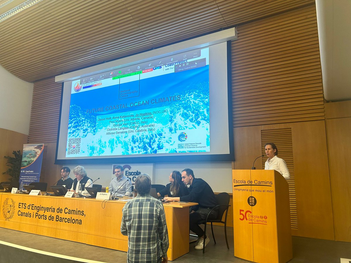 📸 Dr Jo Hopkins (@jawshopkins) presenting the @UNOceanDecade endorsed FLAME project at the CoastPredict General Assembly in Bareclona. Find out more about the project here ➡️ brnw.ch/21wIE5J