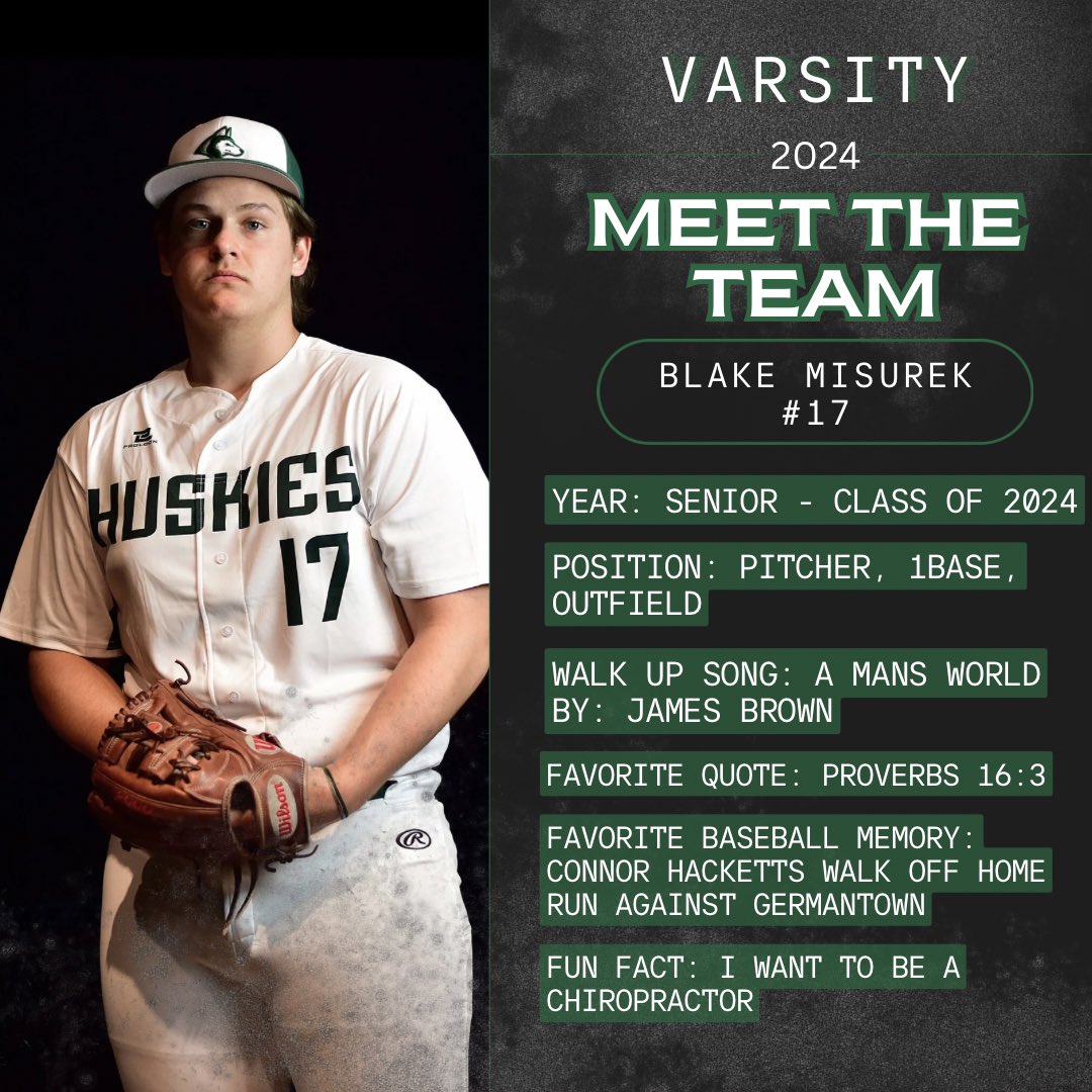 First up on our meet the team: Senior Blake Misurek🔥