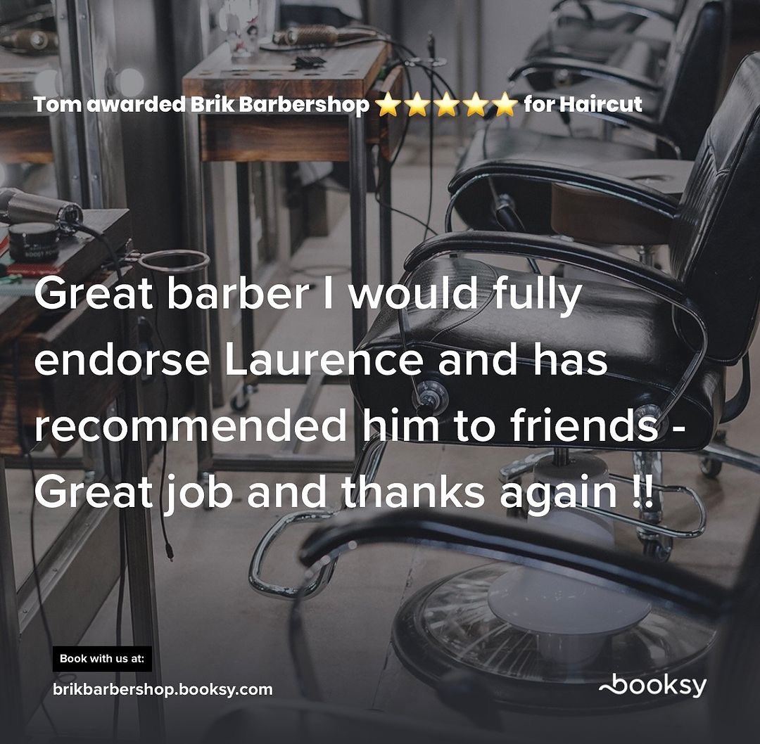 instagram.com/brikbarbershop… Yes Loz 👏🏻👏🏻👏🏻

Book in with Laurence at our Byard Lane shop. He’s available Monday, Tuesday, Thursday, Friday and Saturdays.

@stylist_stone 

#barbernottingham #5starreview #menshairdressing #barbershop #haircut #mensfashion #barbershopconnect #menstyle