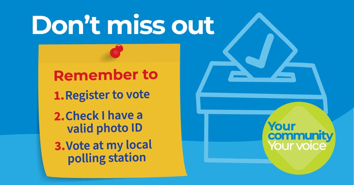 Don’t miss #election deadlines! Important deadlines are approaching ahead of the 2 May London Mayor and GLA Election. 🔹 Tuesday 16 April: deadline to register to vote 🔹 Wednesday 17 April: postal vote deadline 🔹 Wednesday 24 April: proxy vote deadline Find out more about