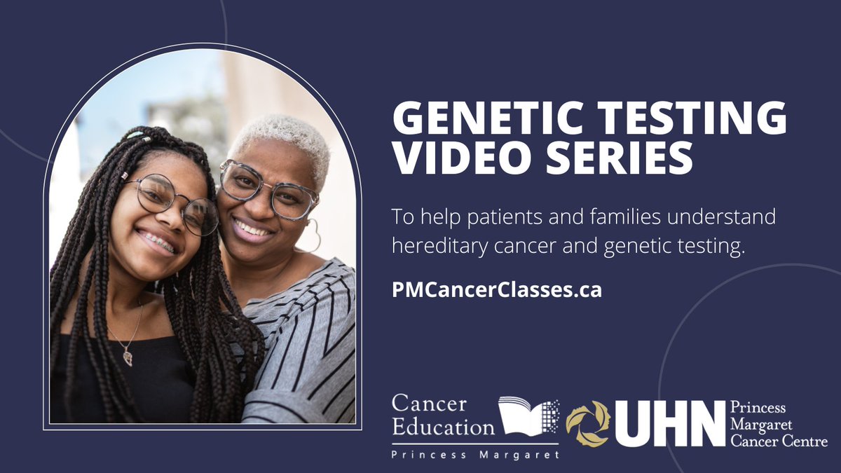 This video series by experts at @pmcancercentre can help you understand hereditary cancer and genetic testing. pmcancerclasses.ca/course/view.ph…