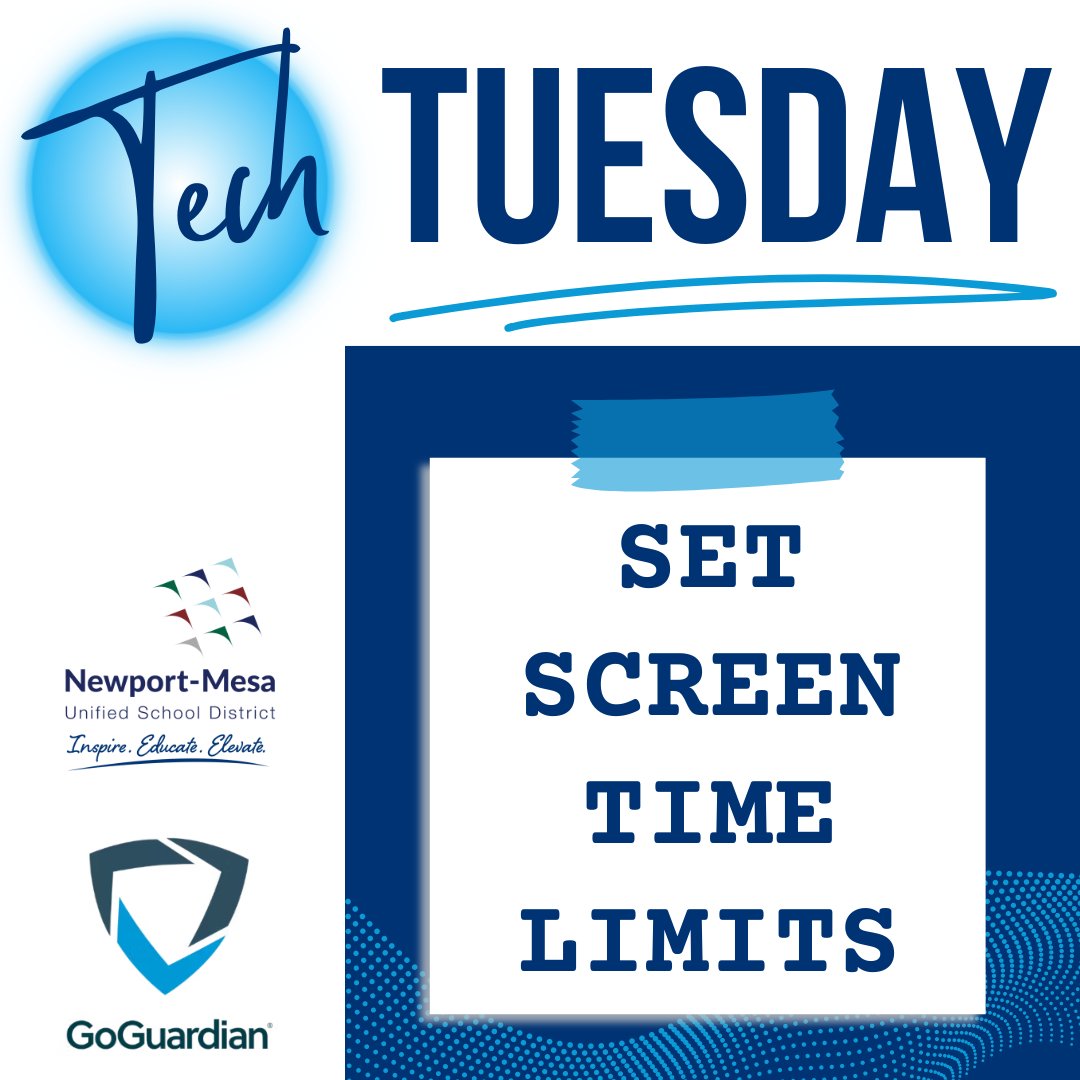 🌟 TechTuesday Help your child develop healthy online habits by setting screen time limits with the GoGuardian Parent scheduling feature. Schedule internet breaks throughout the day to encourage focus on other activities. Visit bit.ly/3vtAUTa to learn how!