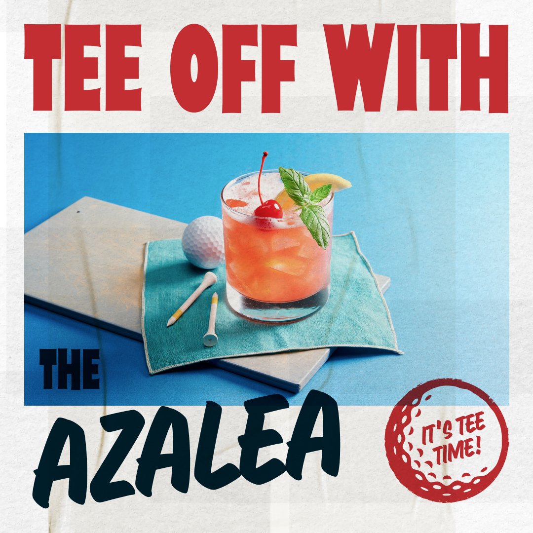 ⛳🍹 Fore! 🍹⛳ What better way to prep for tee time than sipping on 'The Azalea' – the unofficial cocktail of golfers! 🌸🏌️‍♂️ Join us at Taco Mac and raise a glass to great drinks and memorable rounds on the green!