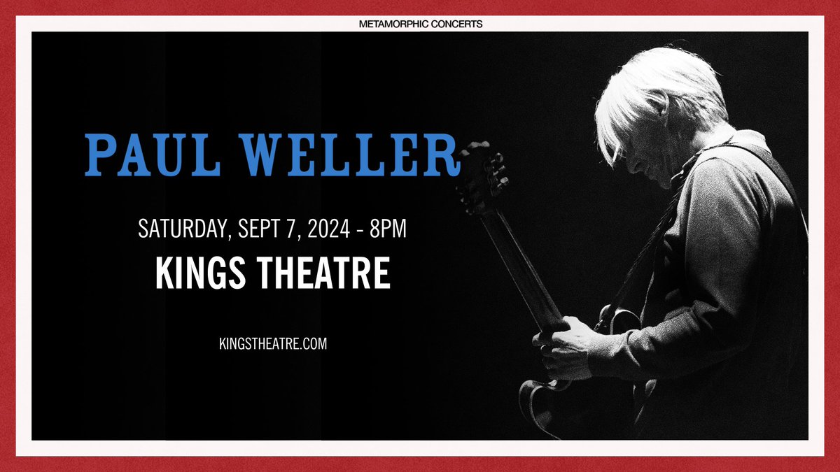 🎸 JUST ANNOUNCED 🎸 The Modfather is coming to Brooklyn! @paulwellerHQ takes over Kings Theatre on September 7. Get tickets this Friday at 10 AM, or cop 'em early on Thursday with our venue pre-sale. Details at bit.ly/4aLcCmt