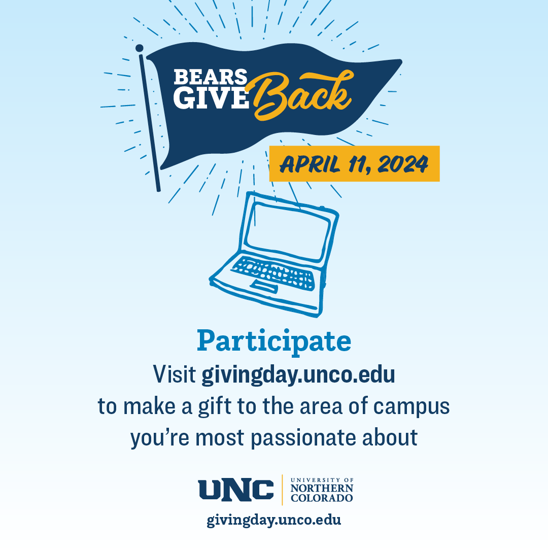 Bears Give Back is April 11th!Consider the Office Of Global Engagement’s funds for Education Abroad and International Student Emergency Fund (links in bio).  Visit givingday.unco.edu (link in bio) to find out more. #BearsGiveBack #UNCBears