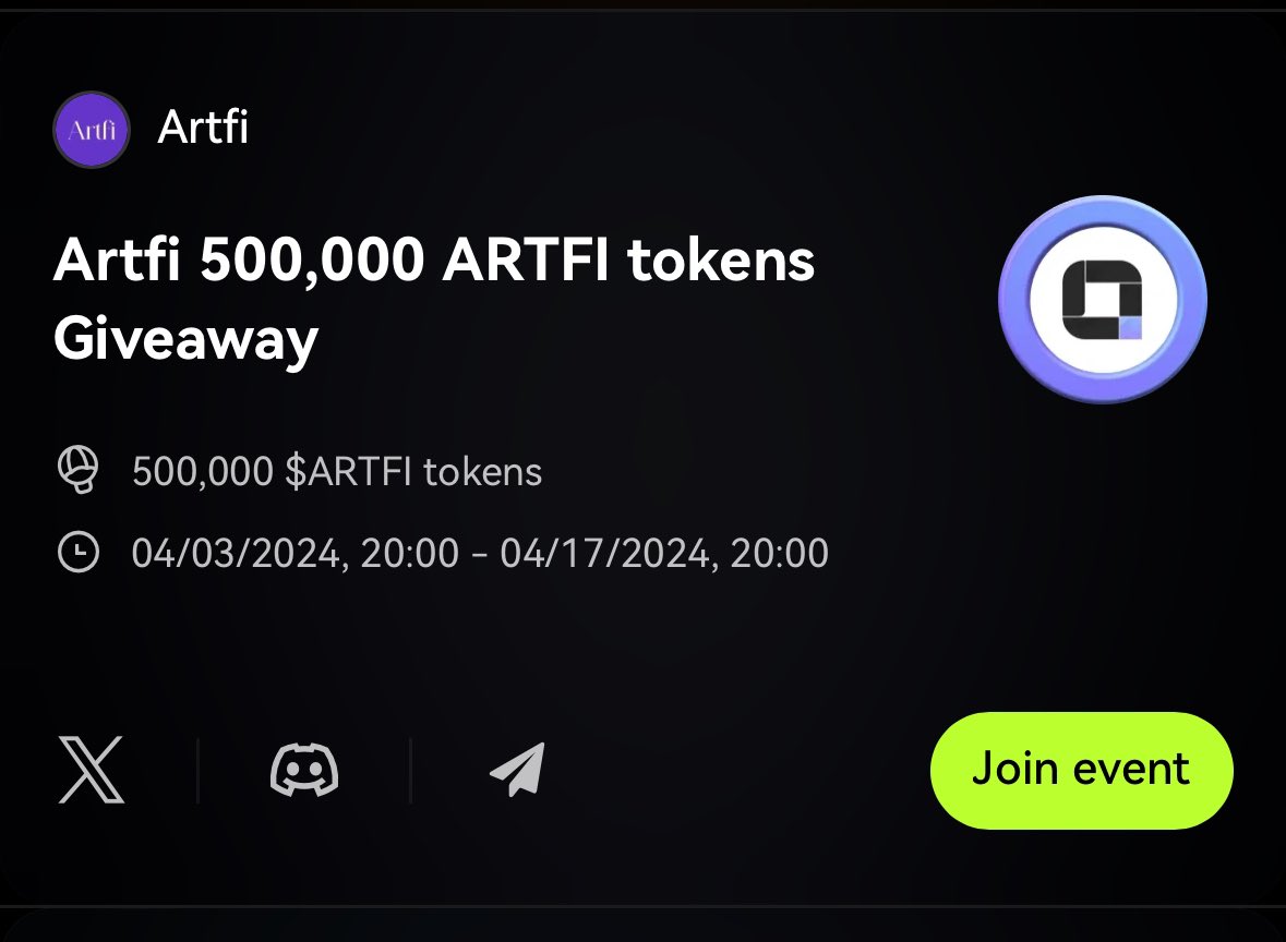 Hey Artfians! 🚀 Over 22k people have joined our campaign with @okxweb3 in the last 24 hours! 🎉 Join us on the OKX website in a few easy steps. Check out the link below to get started! 👇

okx.com/web3/giveaway
