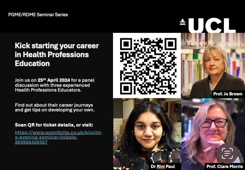 Thank you @kerry_calvo for organising this. Interested In developing your healthcare educations career? Come and join @MedEdClare @EducatingRini & Professor Jo Brown who will discuss their journeys and time for a Q&A too #healthcareeducation #meded