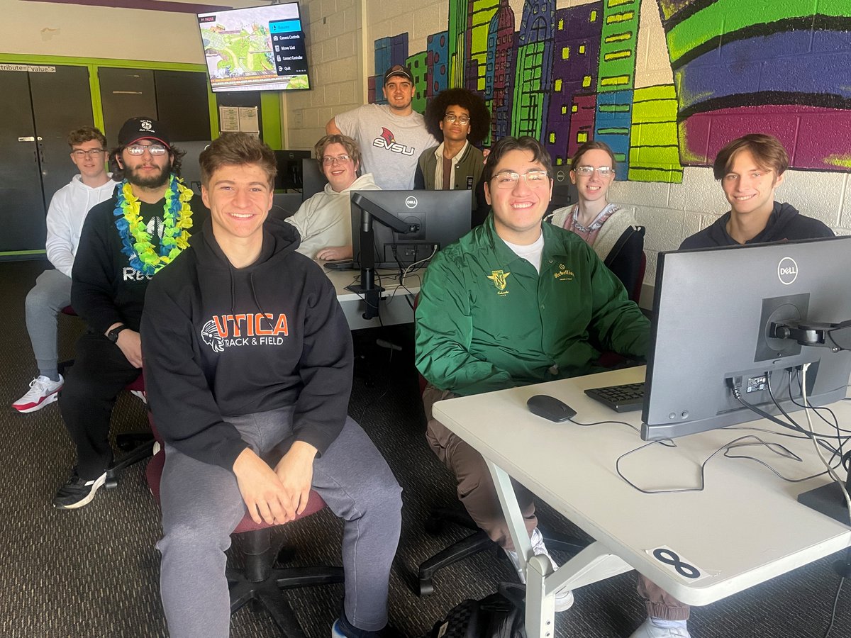 Utica High School launches the first UCS Esports Club - students 'level up' with three teams competing in innaugural season of play, with hopes of a bid into the post-season tournament! bit.ly/3vKMppa