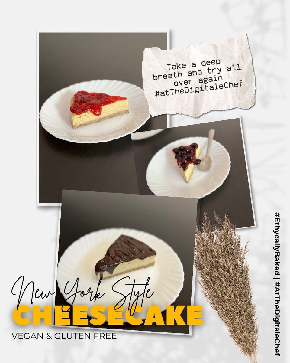 Savor Guilt-Free Bliss: Vegan Cheesecake Dream.

🗽💚 Join us for a slice of plant-based perfection of New York Style Vegan Baked Cheesecake or order via Zomato, Swiggy, PayTM Food, Tata Neu, Magic pin, Ola Foods till 11pm. #VeganCheesecakeMagic #TheDigitaleChef #BengaluruEats