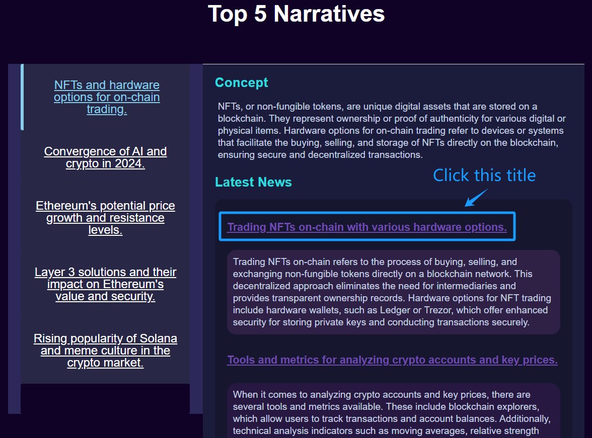 🚀 New Feature Alert from BlastAI! 📰

We're thrilled to enhance your experience with our latest update! Now, within the Top 5 Narratives, you can click on any 'Latest News' title to directly access the full content of that news. 🖱️🔗

Stay ahead of the curve by diving deeper…