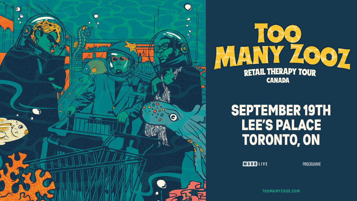 JUST ANNOUNCED✨Brass band @TooManyZooz are heading to @LeesPalaceTO Sept 19th. Presale Wed 4/10 @ 10AM (PW: MODO). On-sale Fri 4/12 @ 10am Local: found.ee/TooManyZooz-YYZ