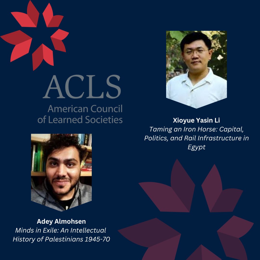 Congrats to CCAS Qatar Post-doctoral Fellow Adey Almohsen and MAAS alum Xiaoyue Yasin Li on being awarded American Council of Learned Societies Fellowships! @ACLS1919