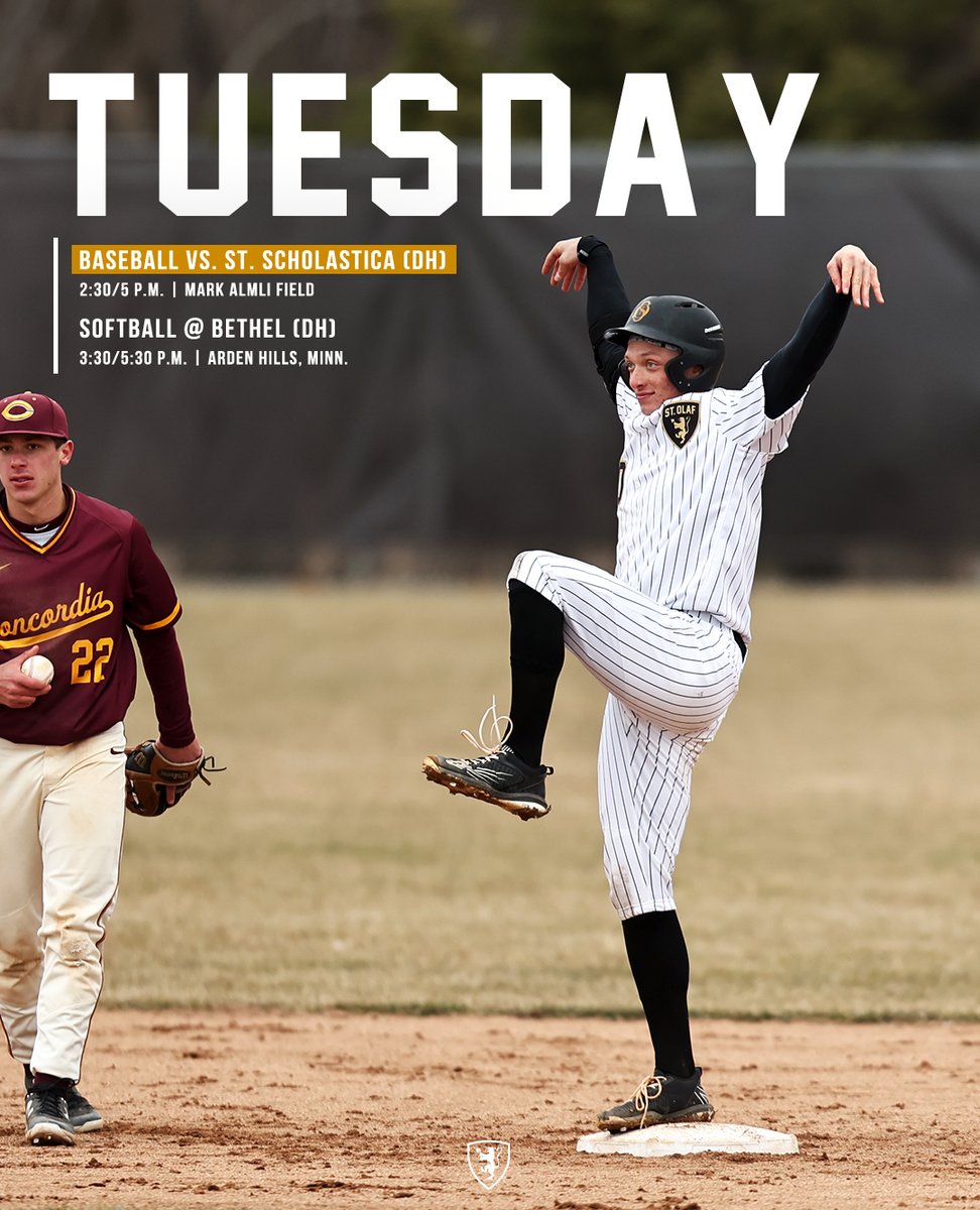 .@StOlafBaseball is back at home this afternoon, while @StOlafSoftball hits the road to take on nationally-ranked Bethel! VIDEO/STATS: athletics.stolaf.edu/coverage #UmYahYah | #OlePride